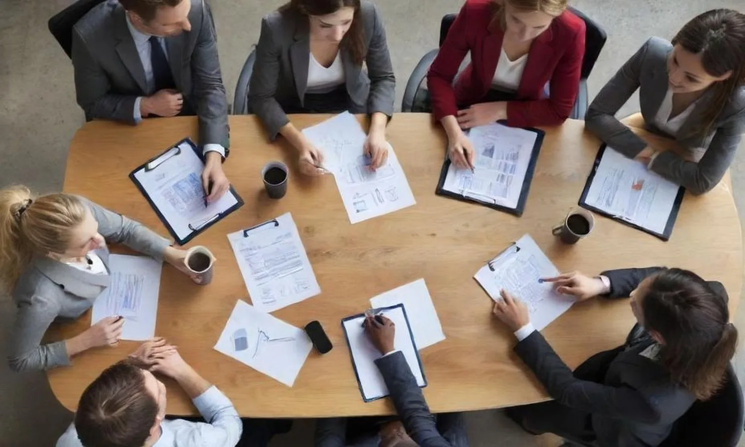 Creative business development meeting with strategic planning